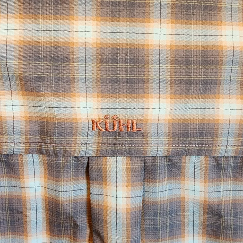 Kuhl Konquer Shirt Lightweight UPF 30 Sun Protection Casual Pearl Snap size Med